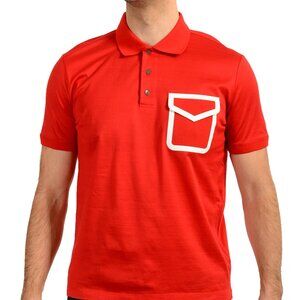 Scuderia Ferrari Men's True Red Short Sleeve Polo Shirt US XL IT 54